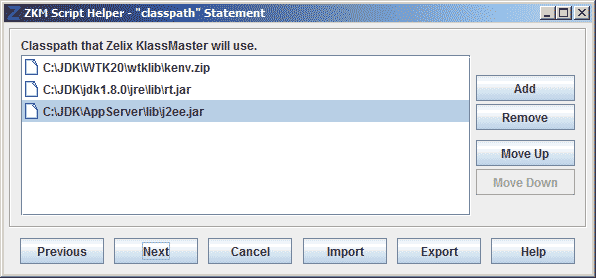 ZKM Script Helper - classpath statement