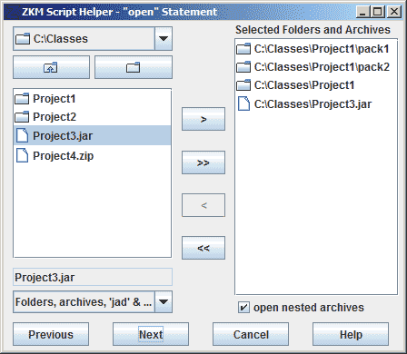 ZKM Script Helper - open statement