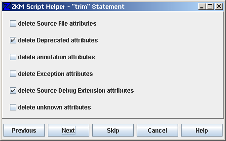 ZKM Script Helper - trim statement