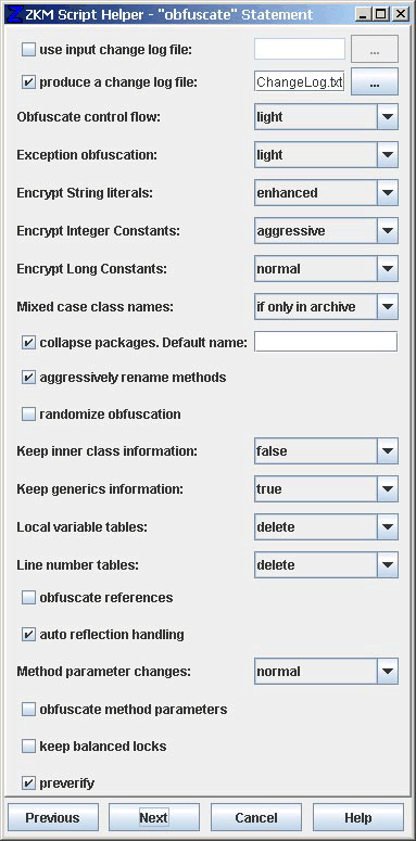 ZKM Script Helper - obfuscate statement