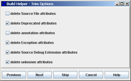Build Helper - Trim Options