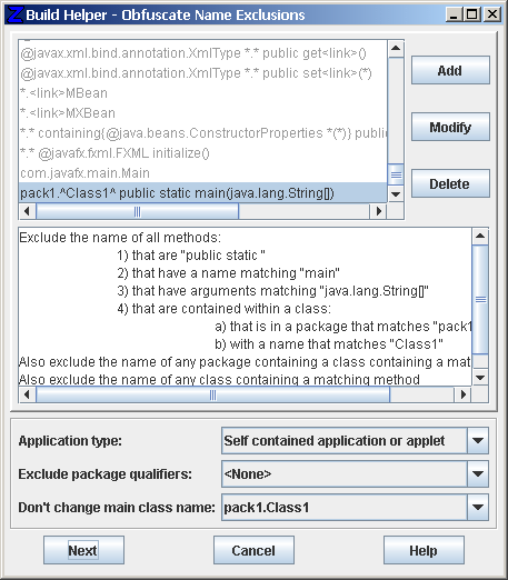 Build Helper - Obfuscate Name Exclusions