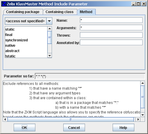 Reference Obfuscation Method Include Parameter - Method itself