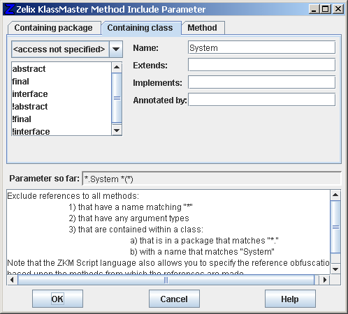 Reference Obfuscation Include Parameter - Containing class
